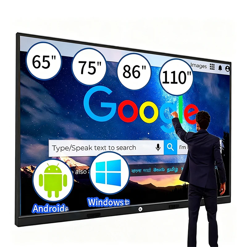 65/75/85/86/98/110 Inch LCD Display Smart Board Prices Digital Whiteboard Educational Equipment Interactive White Board