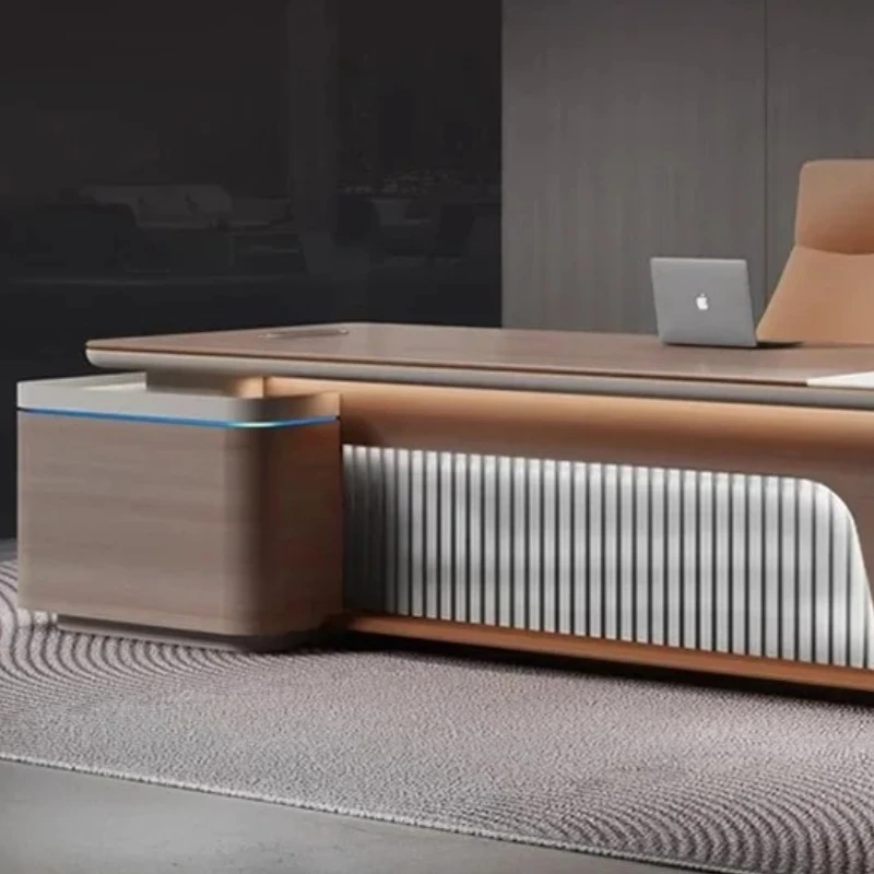

Computer Desk Workshop Decoration Table Boss Accessories Cabinet Chairs Designer Escritorios Gaming Study Table Office Furniture