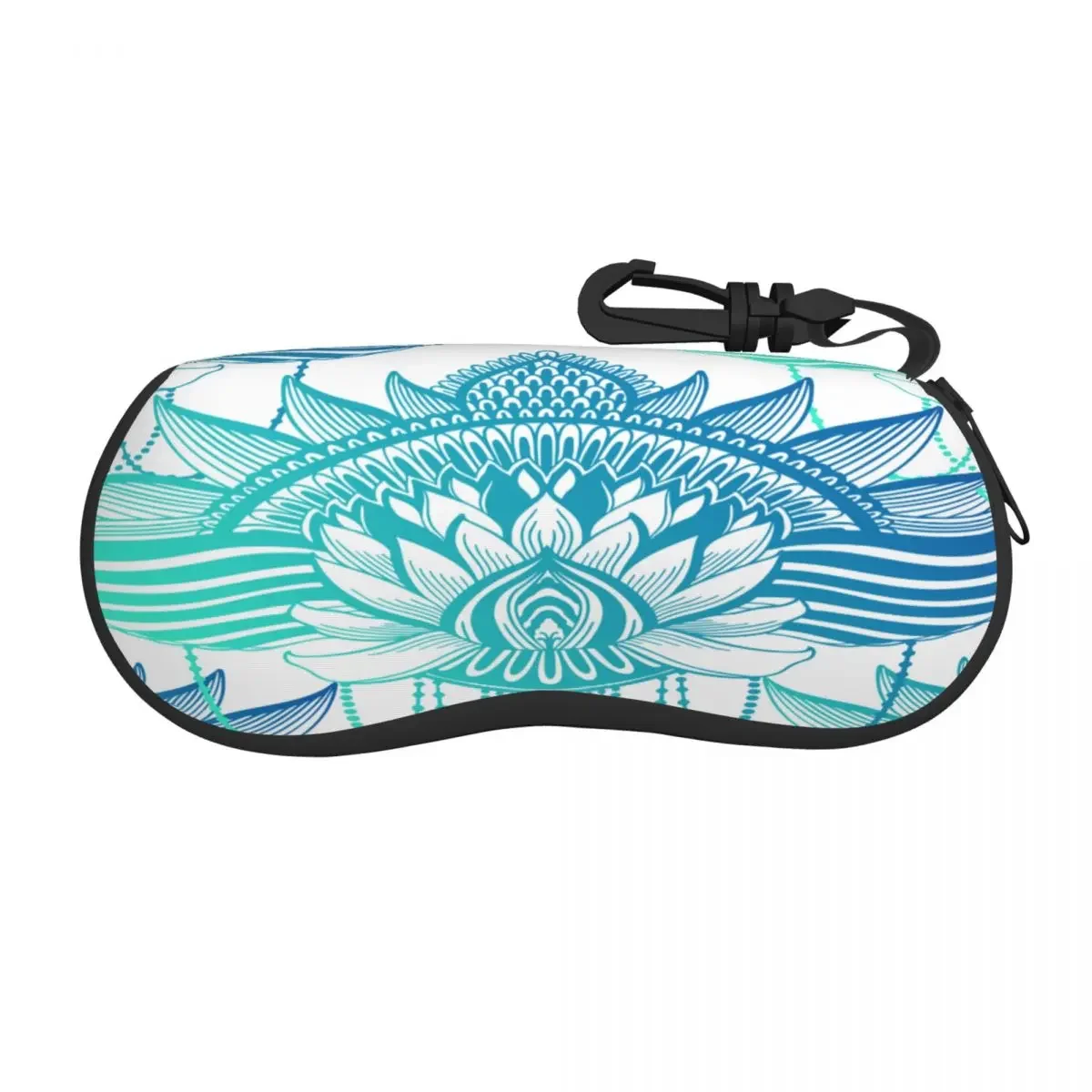 

Glasses Case Flower Mandala Ethnic Abstract Print Portable Zipper Unglasses Cover Storage