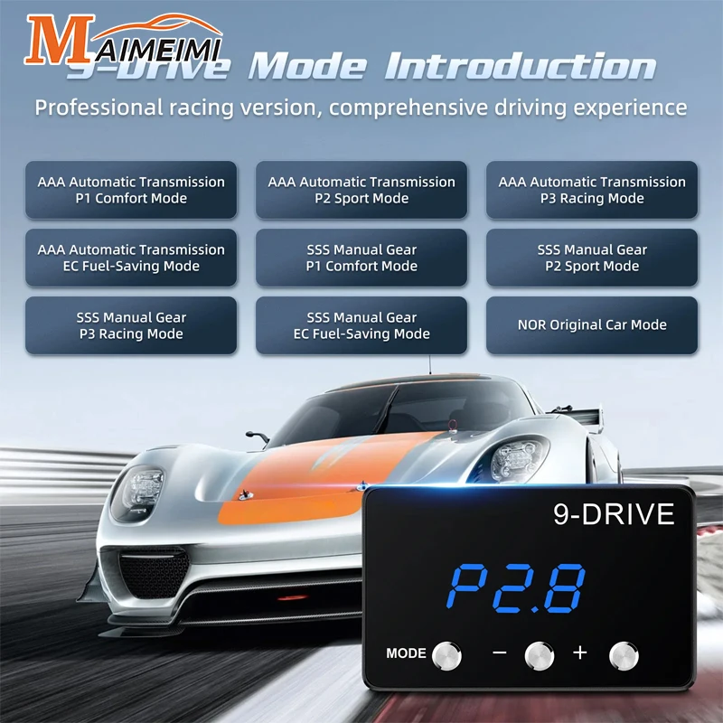 Plug Play Throttle Response Controller Tuning Parts Accessory 9 Drive 5 Modes Digital Racing Accelerator Potent Booster