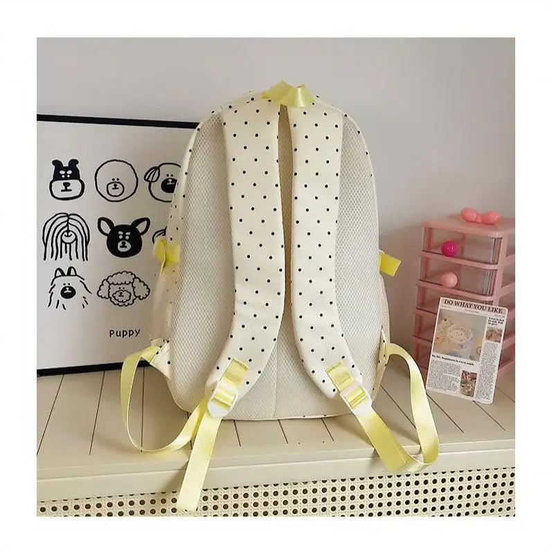 Nylon-Rucksack-Set mit Polka Dots, mehrere Fächer, Reißverschluss, Mädchen-Rucksack-Set, Aufbewahrung von Schreibwaren, Studentenrucksack, Mädchen-Geschenke – Detail 21