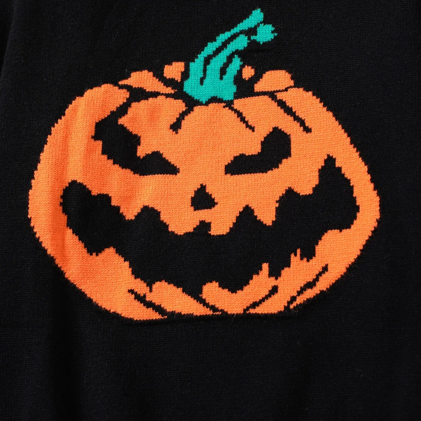 PatPat Kid Girl Halloween Pumpkin Pattern Knit Sweater Soft and Comfortable  Perfect for Outings and Daily Wear