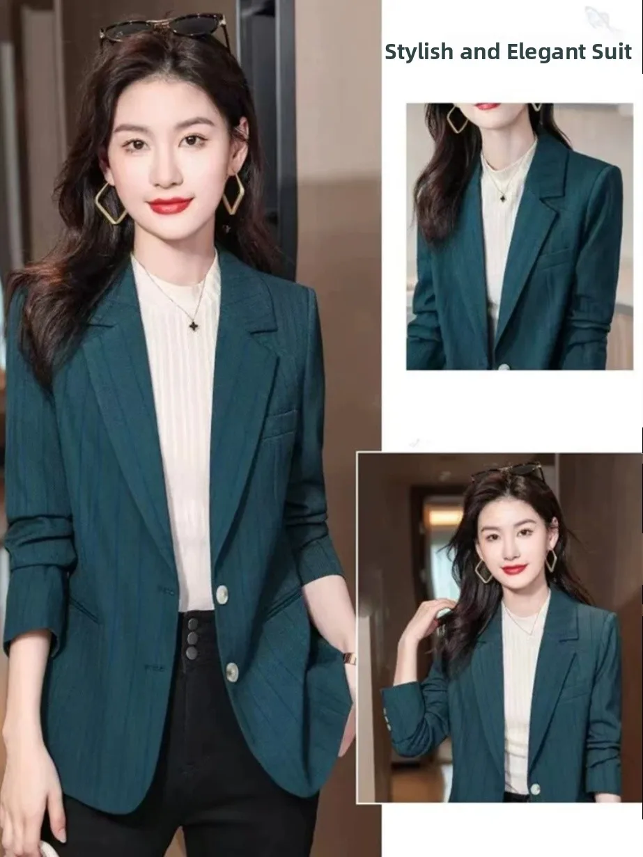Women's Slim Fit Casual Striped Top Garment Pattern DIY Customization Business Work Uniform School Uniform Design Service