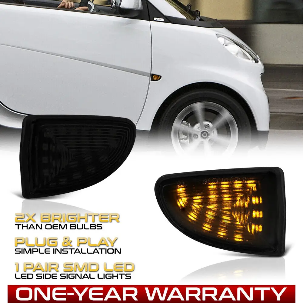 

[COOL SMOKE] 2007-2015 Smart W451 Fortwo LED Side Marker Blinker Lights Lamp SET