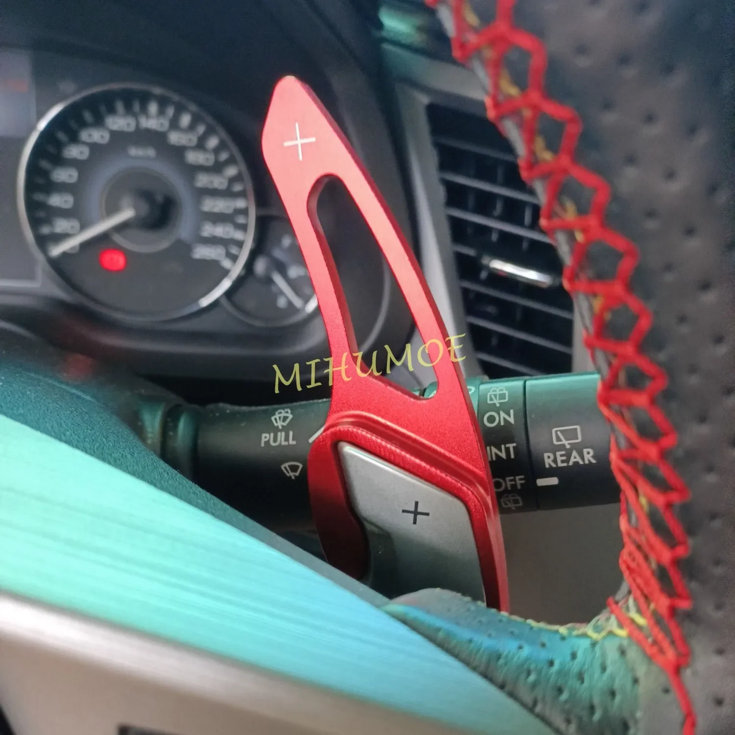 Red Aluminium Steering Wheel Paddle Shifter Extension Stylish For Subaru Forester Impreza XV Crosstrek Ascent Outback Legacy BRZ