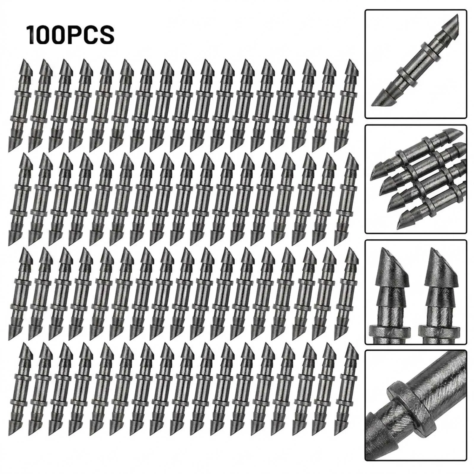 Connectors Replacement Set Spare Straight Barbed Watering Irrigation 1/4 Inch 100pcs Accessories Attachment  Connectors