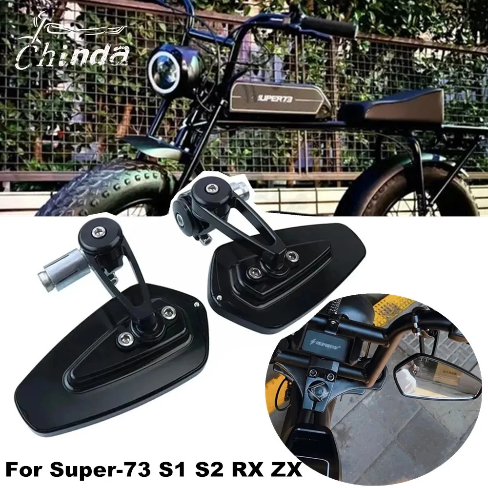 

Motorcycle CNC Rear View Side Mirror Handle Bar End Mirrors For Super-73 S1 S2 RX ZX Super73 Super 73