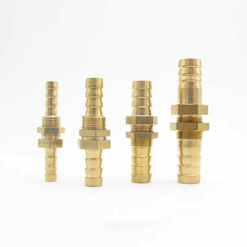 

4mm 6mm 8mm 10mm 12mm 14mm 16mm 19mm 25mm Hose Barb Bulkhead Brass Barbed Tube Pipe Fitting Coupler Connector Adapter