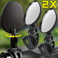 1/2PCS Bicycle Rearview Mirror 360 Degree Rotation Auxiliary Convex Mirror Handlebar Mount Cycling Bike Rear View Mirrors