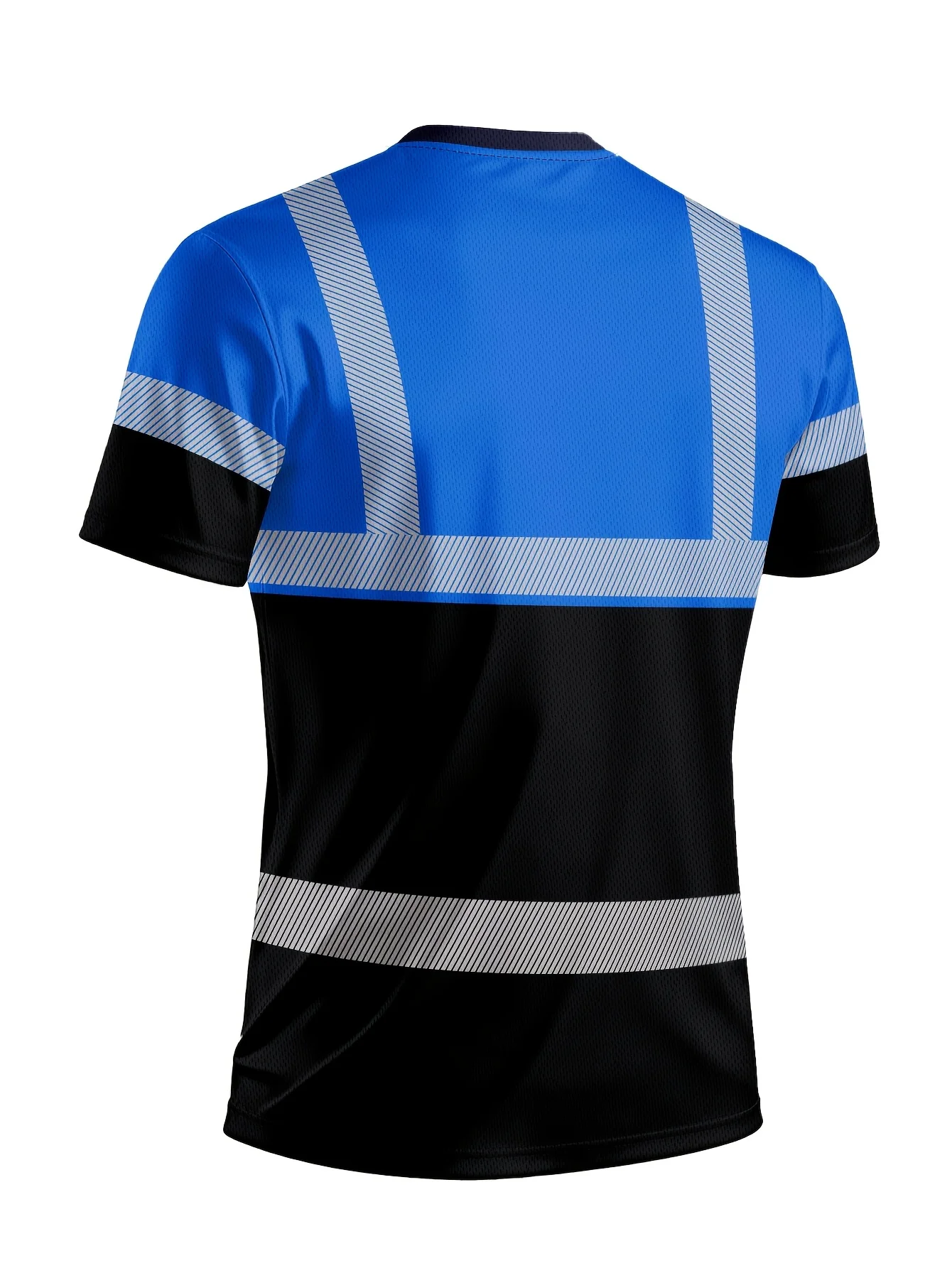 Men's casual color blocked motorcycle T-shirt, comfortable, loose and fashionable riding top, sports and leisure clothing