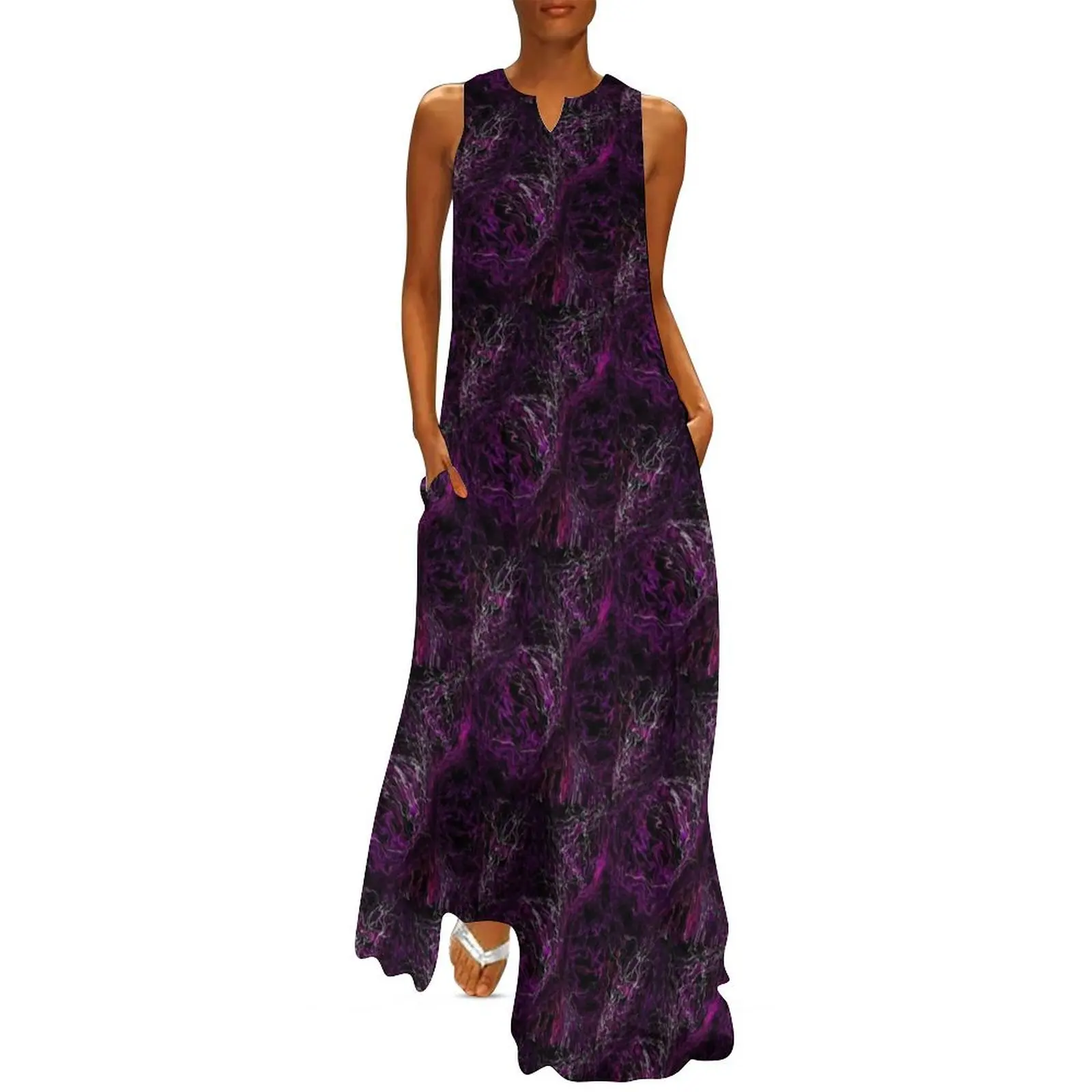 

Vivid purple abstract Long Dress birthday dress dresses for woman 2025 Womens dresses Dress