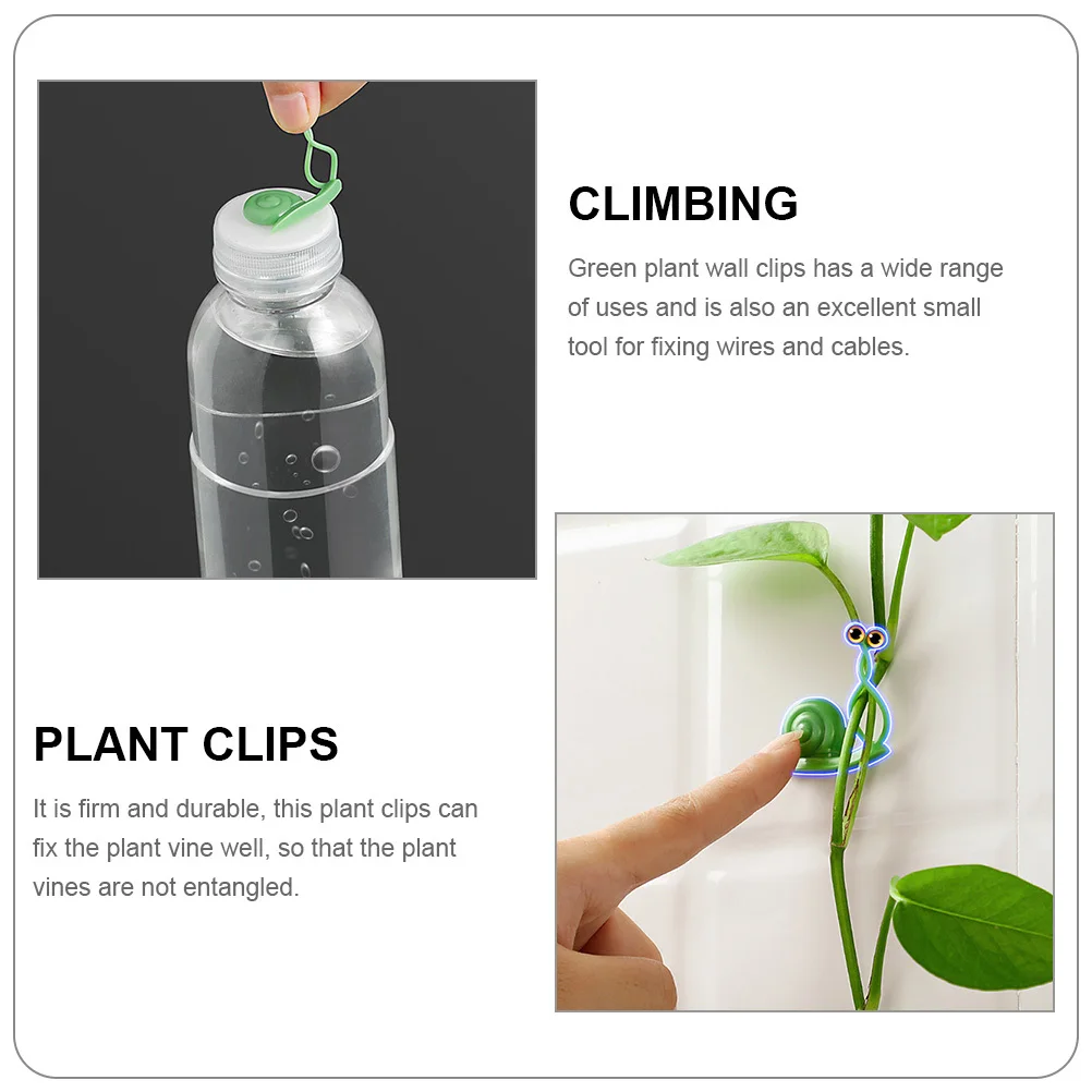 

50pcs Green Plant Climbing Clips Durable Plastic Fixing Clips For Vines Wall Garden Support Clip Trellis Clip Plant Fixture Tool