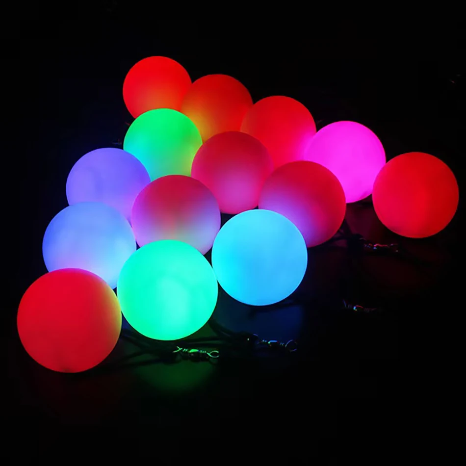 Akcesoria do tańca brzucha Maori Led POI Ball Glow Regulowana piłka do rzucania RGB Rekwizyt ręczny Występ sceniczny dla dzieci i dorosłych