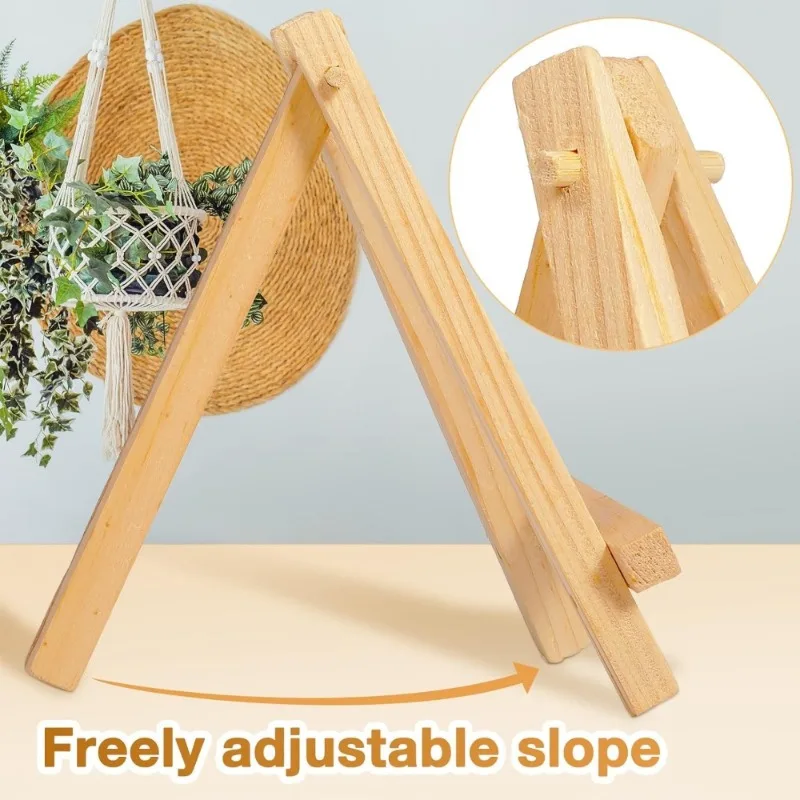 30Pcs Mini Wooden Easel Stands A-Frame Tabletop Painting Display Triangle Stands Mobile Phone Tablet Stand Home Desk Decoration view 3