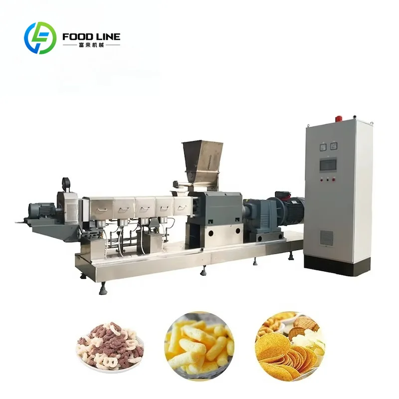 Customized New Stainless Steel Automatic Corn Puff Making Machine Production Line with Twin Screw Extruder for Cheese Puffs Food