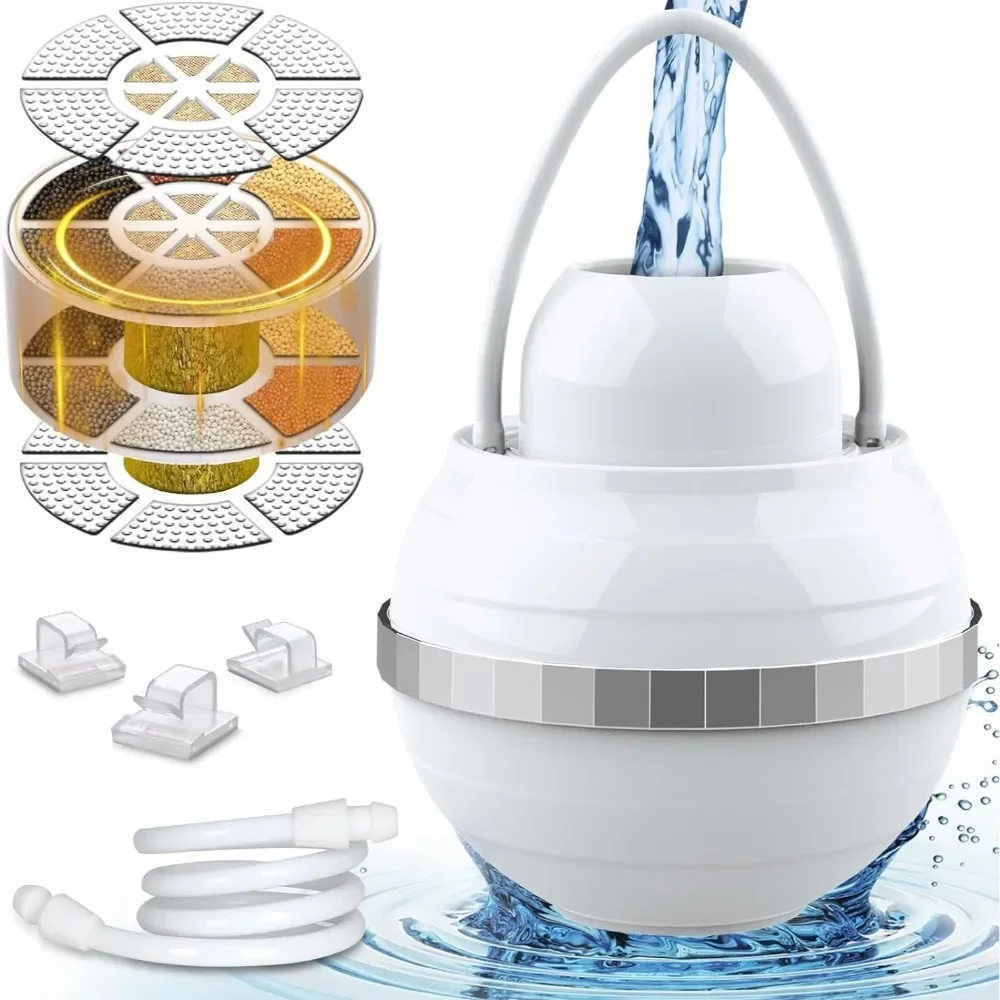 1Pc Bath Ball Filter-8-Level Bath Filter-Can Remove Hundreds Of Contaminants-Bpa-Free-Purifies Bath Water-Makes Skin Healthier