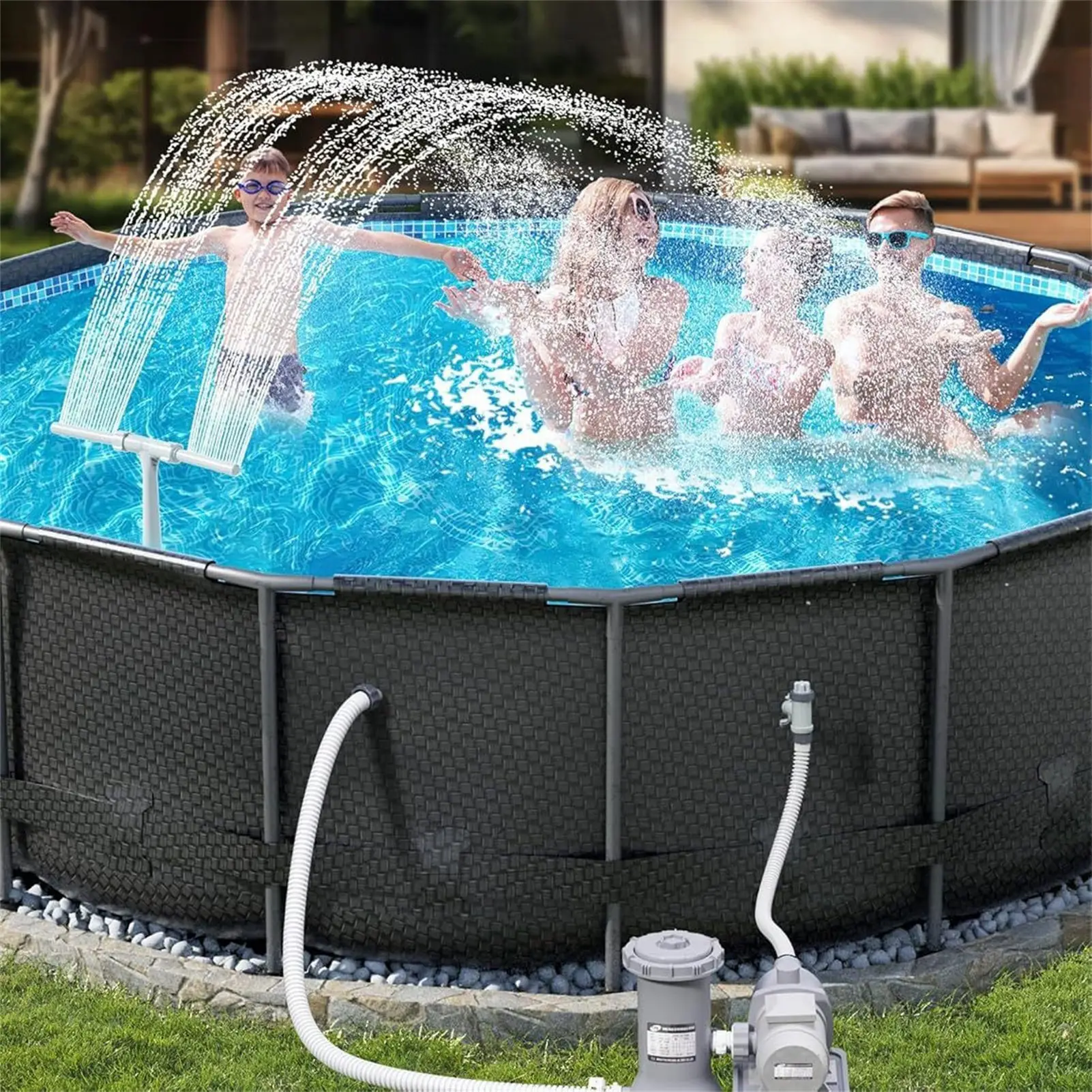Pool Fountain Adapter For SummerWave And Funsicle Durable ABS Plastic Easy Installation Strong Water Flow