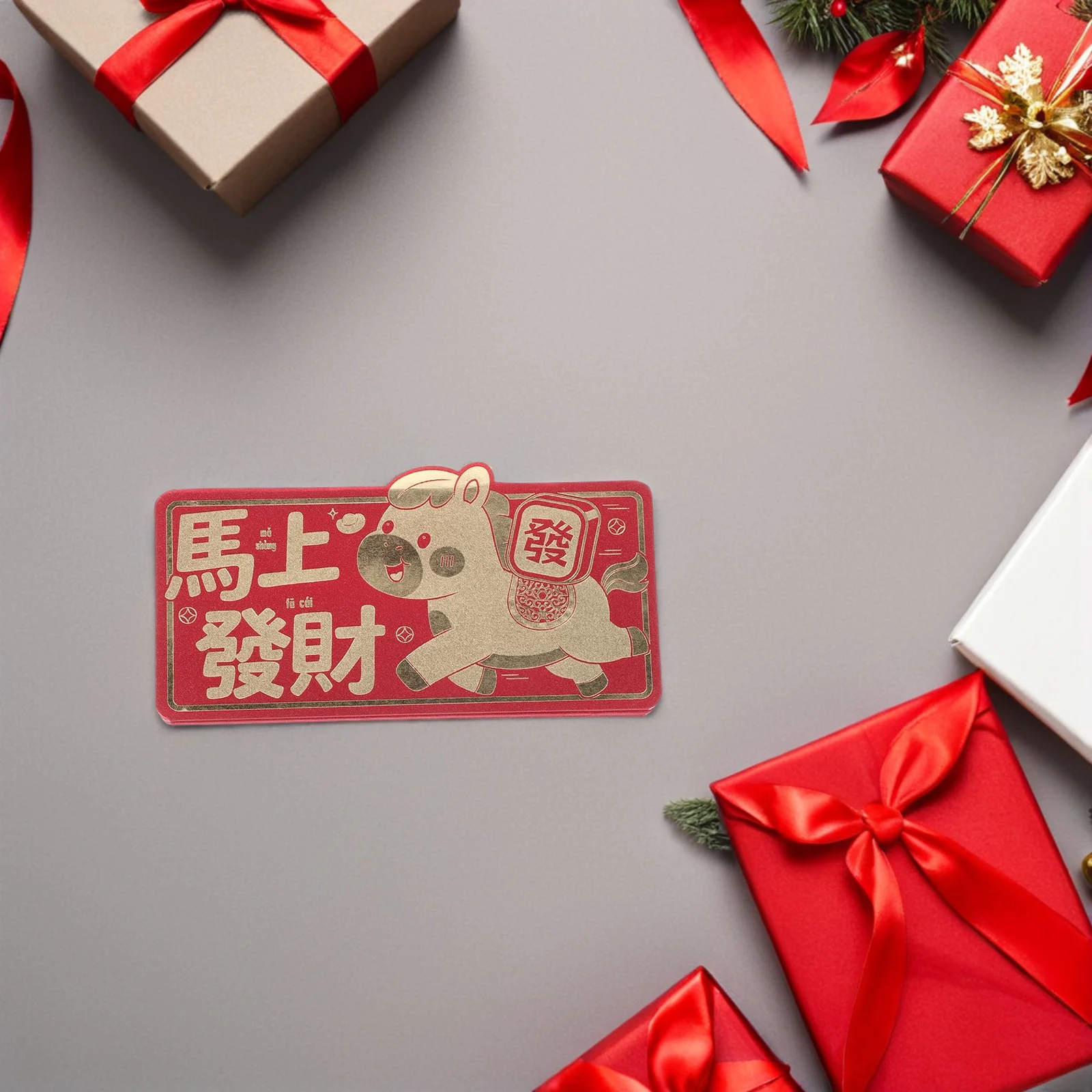 Sobres rojos chinos de 6 uds., paquetes de dinero de la suerte expandibles con 6 ranuras, año del caballo 2026 Lai See, regalos de Año Nuevo Lunar