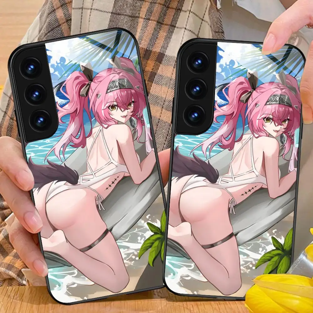 Wuthering موجات لوبا قضية الهاتف المحمول لسامسونج غالاكسي S25 S24 S23 S22 S21 S20 نوت 20 زائد FE الترا غطاء زجاجي غطاء جميل #5