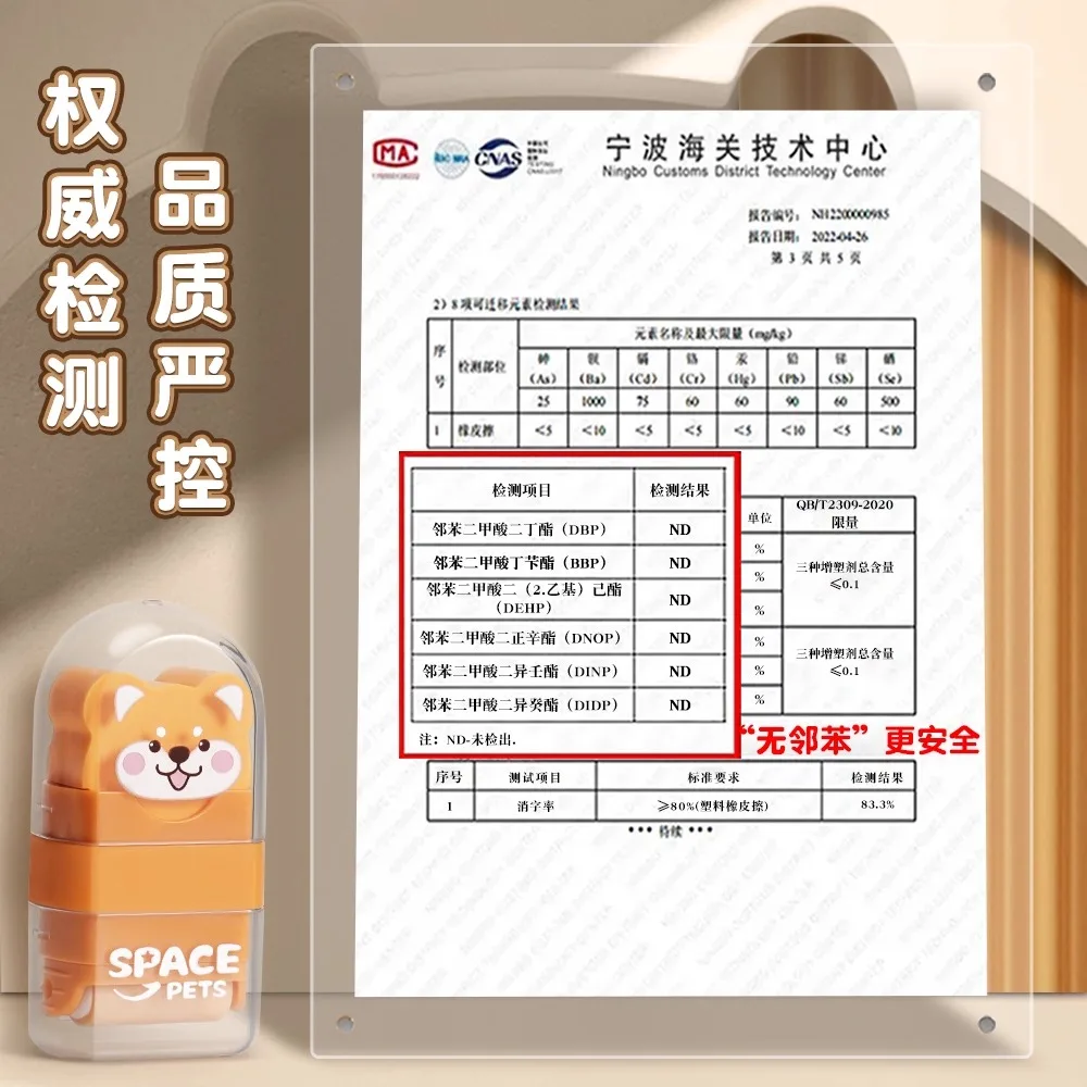 M&G 귀여운 만화 캐릭터 롤러 디자인 양면 지우개 (학생/직장인용) - 한쪽 끝으로 오류 지우기, 다른쪽 끝으로 지우개 모아서 보관