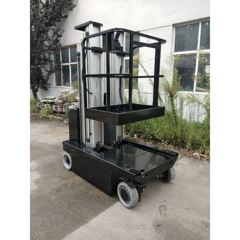 Customized Lifter 200kg Full Electric Order Picker Portable 9m 10m Self-Propelled Aluminium Work Platform For Supermarket 2 Pers