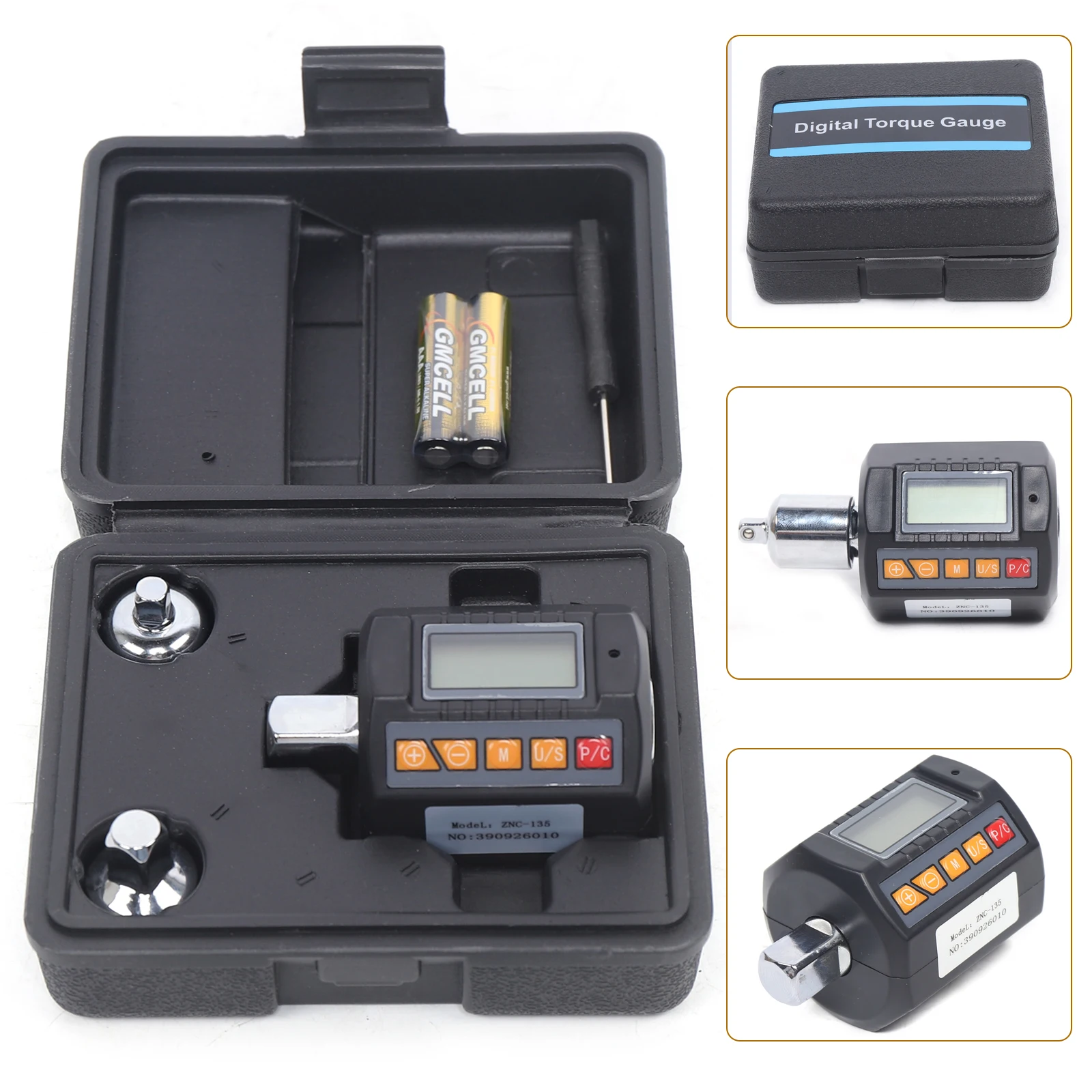 

Digital Display Torque Meter Drive Audio LCD Digital Display Torque Wrench Adapter 1/2" Audible Alert