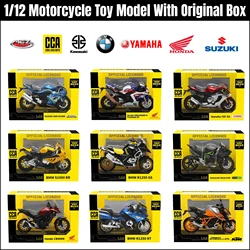 CCA MSZ 1/12 Motorcycle Toy Model Miniature Diecast SUZUKI YAMAHA KAWASAKI BMW HONDA Motorbike Collection Gift For Boy Children