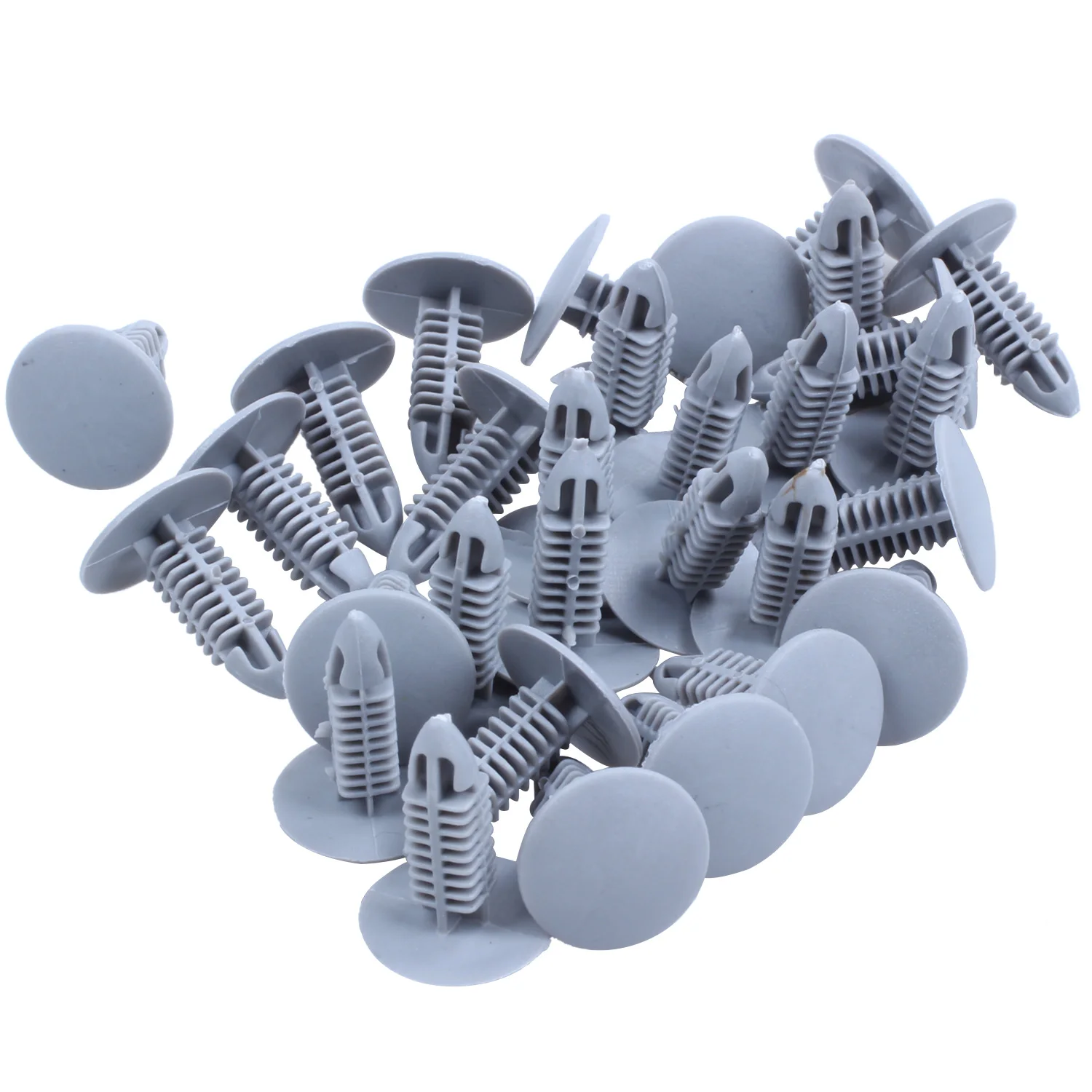 

30 Pieces Plastic fastening screws Gray Flange Clips For 6mm x 6.7mm Hole