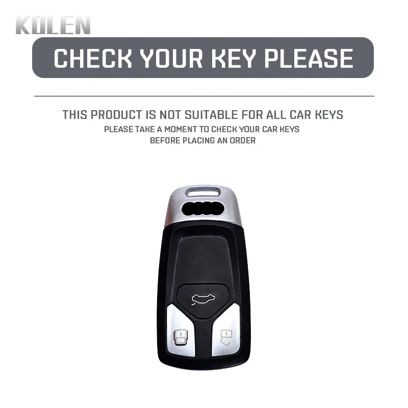 ABS Carbon Fiber Car Key Case Cover For Audi A4 B9 A5 A6 8S 8W Q5 Q7 4M S4 S5 S7 TT TTS TFSI RS Protector Shell Fob Accessories