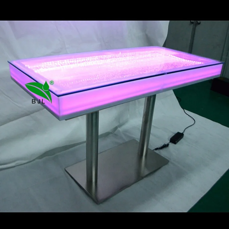 LED Multi-Color Bar Table Top, Bolha De Mesa De Bolha De Água, Móveis Personalizados, Lounge Brilhante