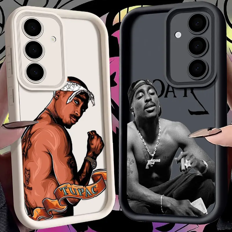 

2PAC Tupac Rapper Phone Case For Samsung S26 S25 S24 S23 S21 S20 Ultra For Galaxy S25 S24 FE S26 Plus Funda Soft Silicone Cover