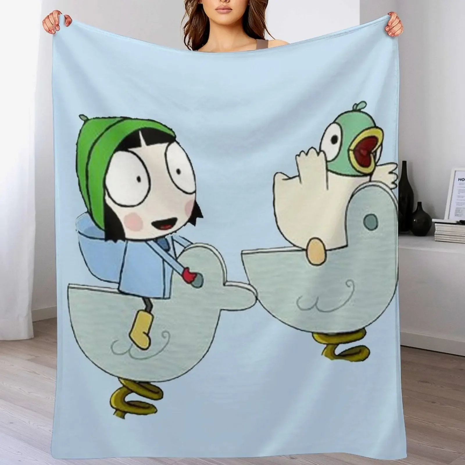 

Sarah and duck Throw Blanket Luxury Thicken Plush Bed covers Luxury Designer Blankets