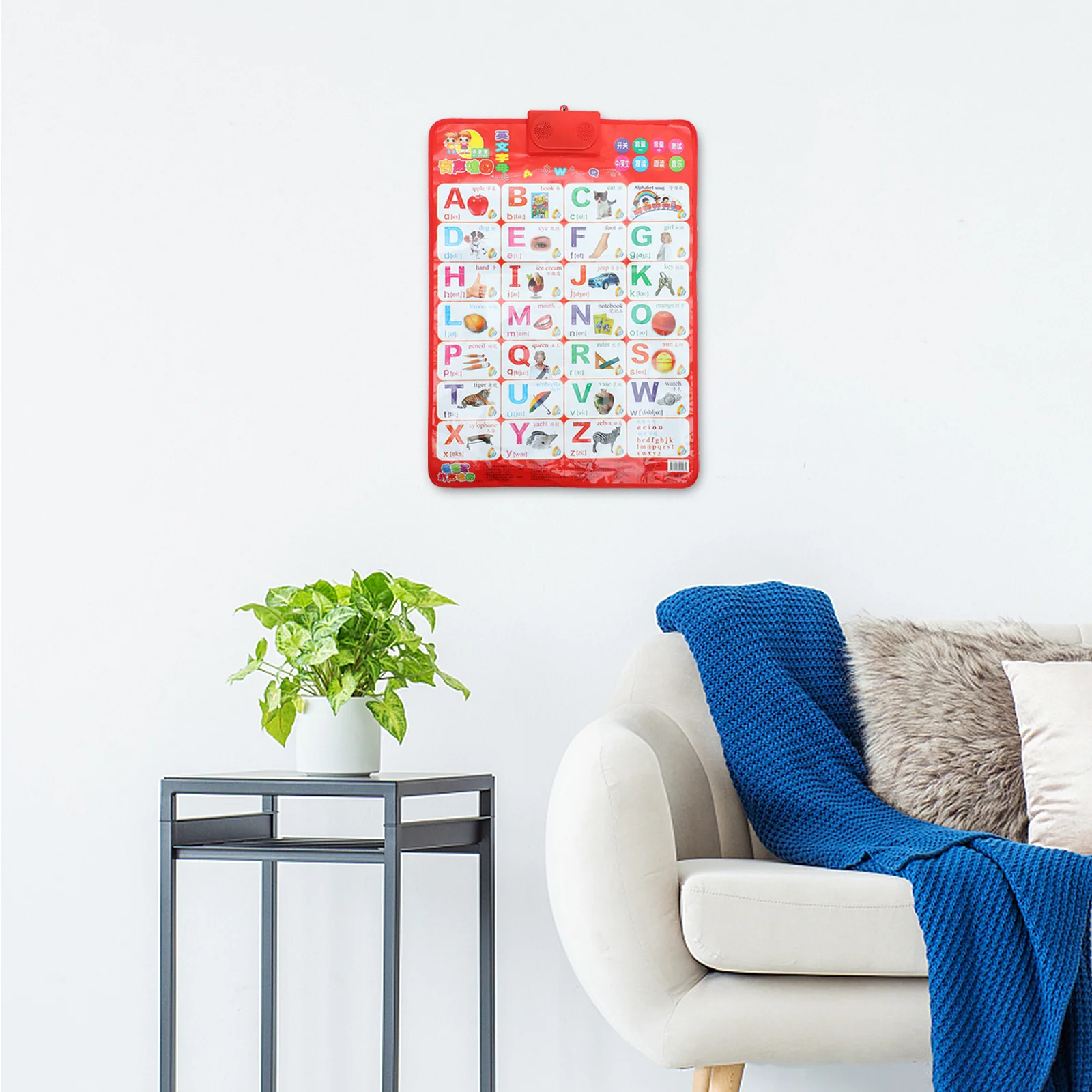 التعليم المبكر مخطط حائط صوتي للأطفال تعلم الحروف الأبجدية الإنجليزية ملصق صوتي للمدرسة المنزلية استخدام لوحة عرض اللعب التعليمية
