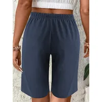 Plus Size 1XL-5XL Women's Fashionable Elastic Waistband Drawstring Loose Casual Comfortable Cropped Pants - Image 6