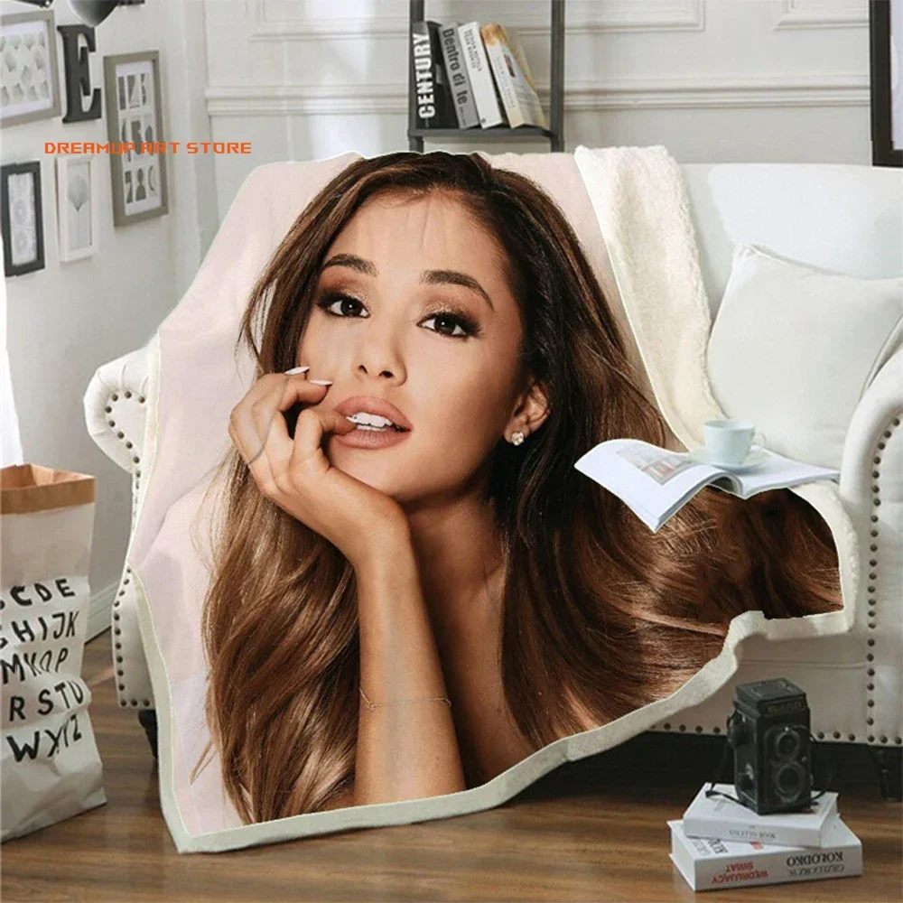 2026 3D Print Ariana Grande Blanket Soft Sofa Cover Throw Blanket Fleece Tapestry Lightweight Warm Bed Blankets For Bedroom Couc