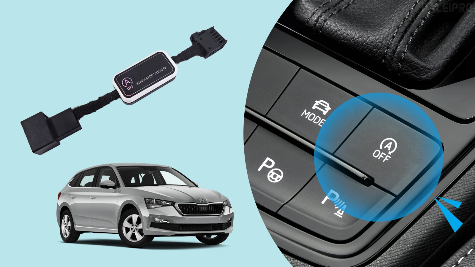 Für Skoda Scala 2019-2021 2022 2023 2024 2025 Automatischer Stopp-Start-Motorsystem-Speichermodul Annulieren Sie den Auto-Start-Stopp-Schalter – Detail 4