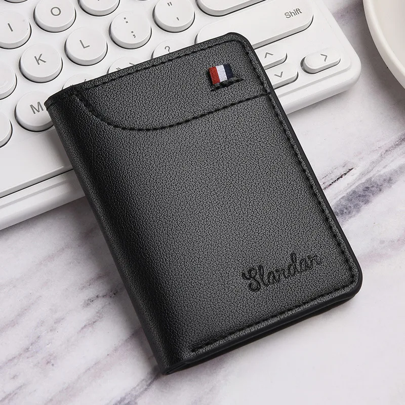 

Men's short ultra-thin mini wallet, youth vertical personalized wallet, Korean version, student minimalist soft wallet