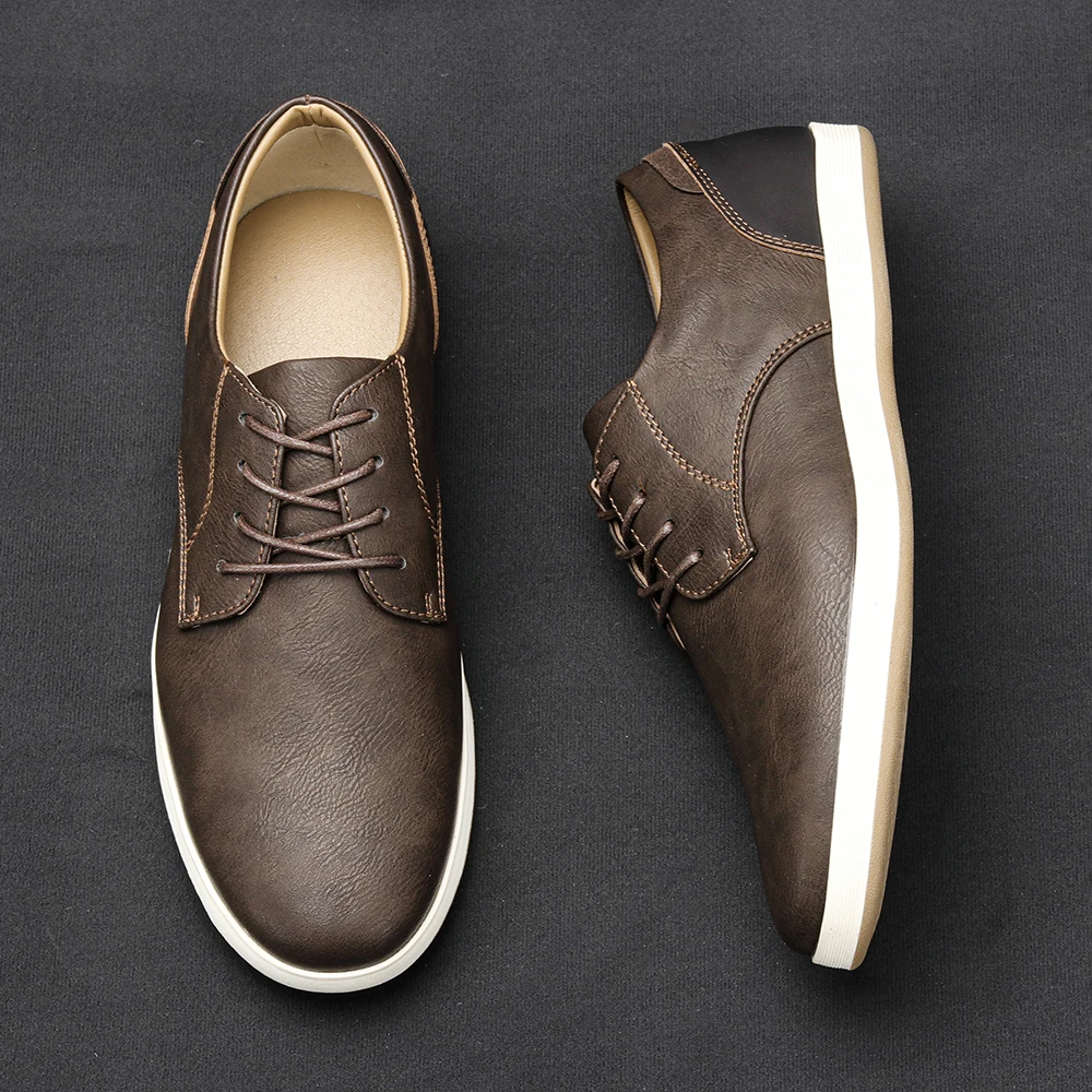 7-13 men shoes fashion comfortable 2024 brand casual shoes leather men