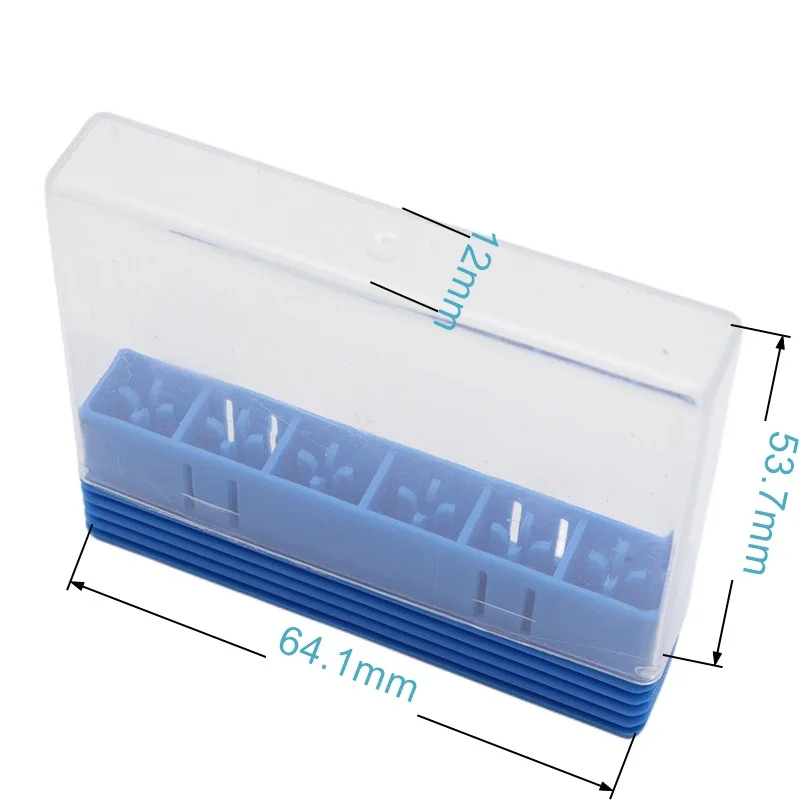 Easy Nail 6 Slots Storage Box set For Nail Drill Bit Files Holder Container Case Display Organizer Acrylic Manicure Tool