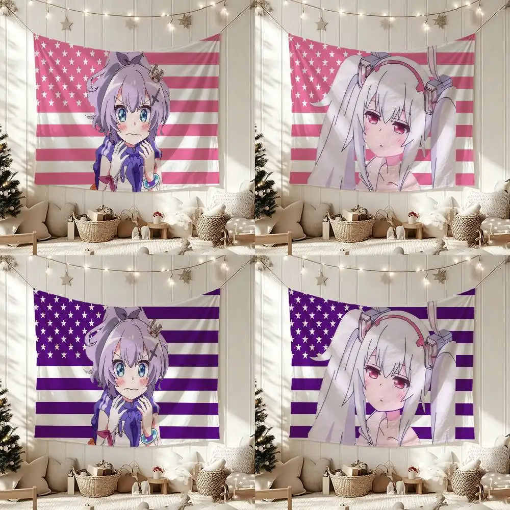 Anime A-AzurLane Slow Ahead 2 Flag Outdoor Decorations for Bedrooms Home Decor Items Decoration Banners