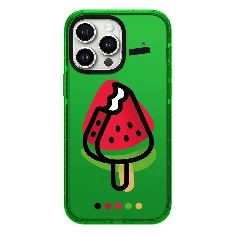 

2.0 Version Acrylic Upgrade Border Watermelon Phone Case Cover for IPhone 11 12 13 14 15 Pro Max Case for IPhone 15 Pro Max