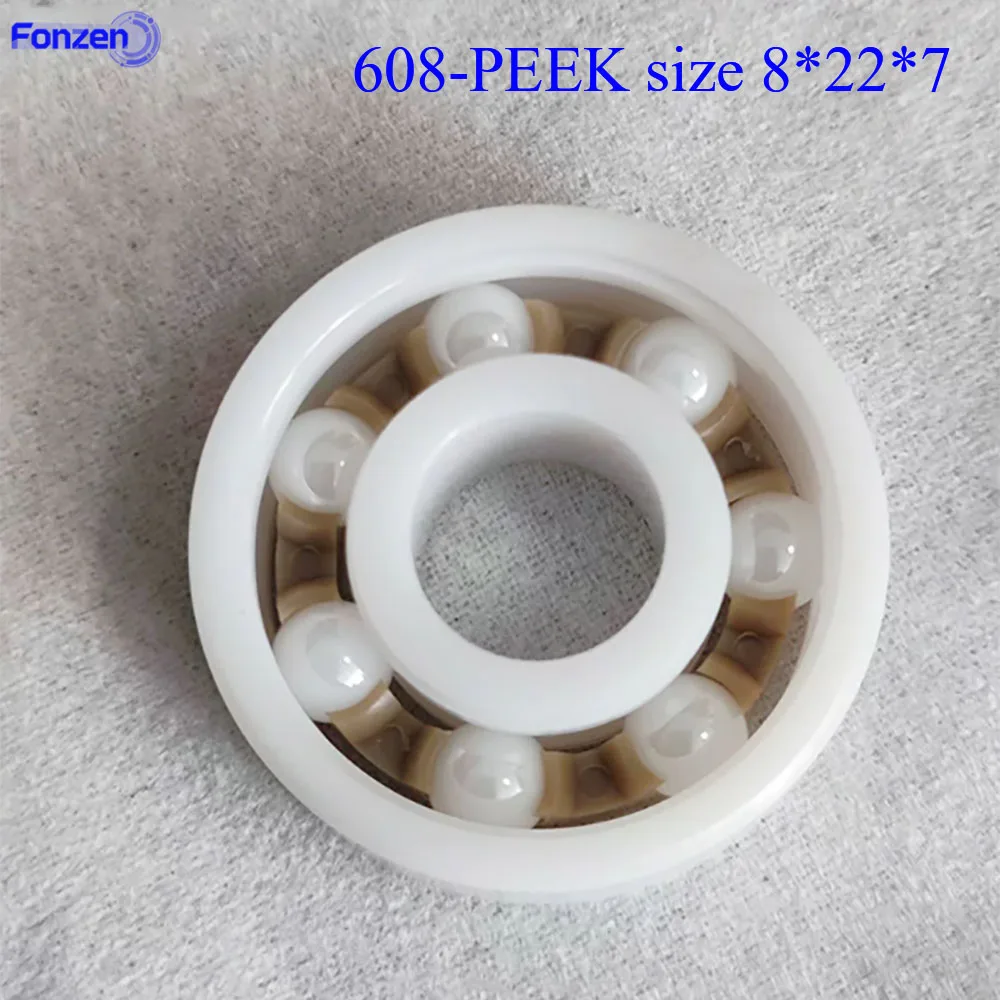 Zirconia Full Ceramic Bearing 608/6000 Series ID 8-70mm PEEK Cage Corrosion-Resistant Non-Magnetic Insulated Sealed Optional