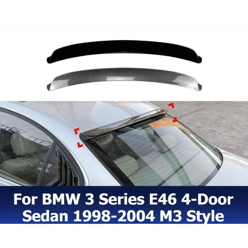

For BMW 3 Series E46 4-Door Sedan 1998-2004 M3 Style Rear Roof Spoiler Trunk Wing Lip Aerodynamic Styling Upgrade Accessories