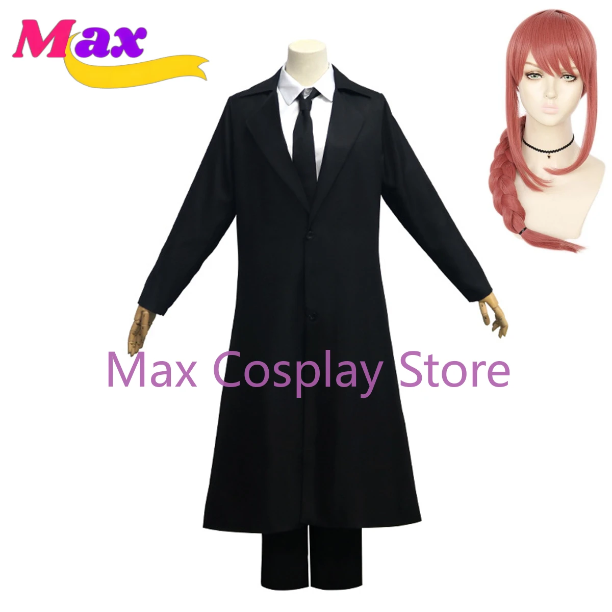 

Max Makima Cosplay Costume School Party Uniform Suit Wind Coat