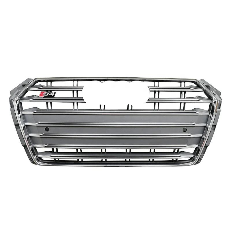 

Передняя решетка для Audi A4 B9 Автомобильная хромированная серебристо-серая решетка для Audi S4 автомобильные аксессуары для Audi 2017-2019