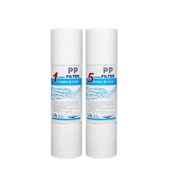 3pcs 10 Inch Water Purifier core 1 Micron 5 Micron Sediment Water Filter System Cartridge PP Cotton Filter (Food grade)