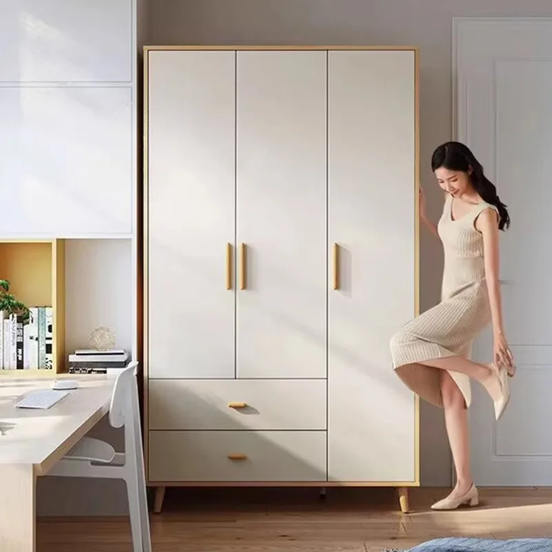 

Aesthetic Women Tall Closet Handle Drawers Nordic Clothes Open Wardrobe Organizer Cabinets Girls Guarda Roupas Furniture Home