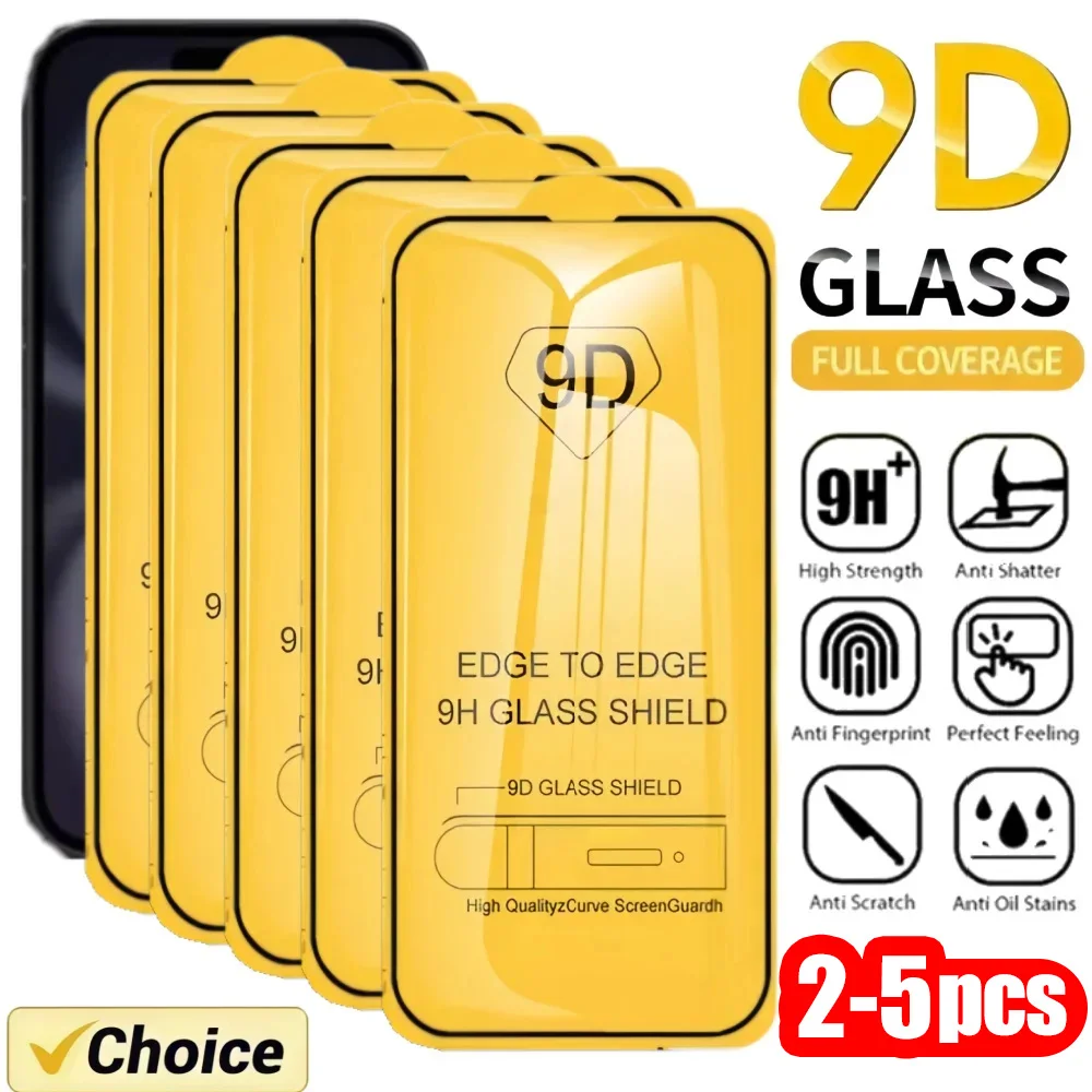 2-5PCS 2-5PCS 9D Hardness Tempered Glass For iPhone 18 Pro Max 17 16 15 Plus 14 13 Mini 11 12 8 7 6 X XR XS Air SE Screen Protector - Aliexpress Deal