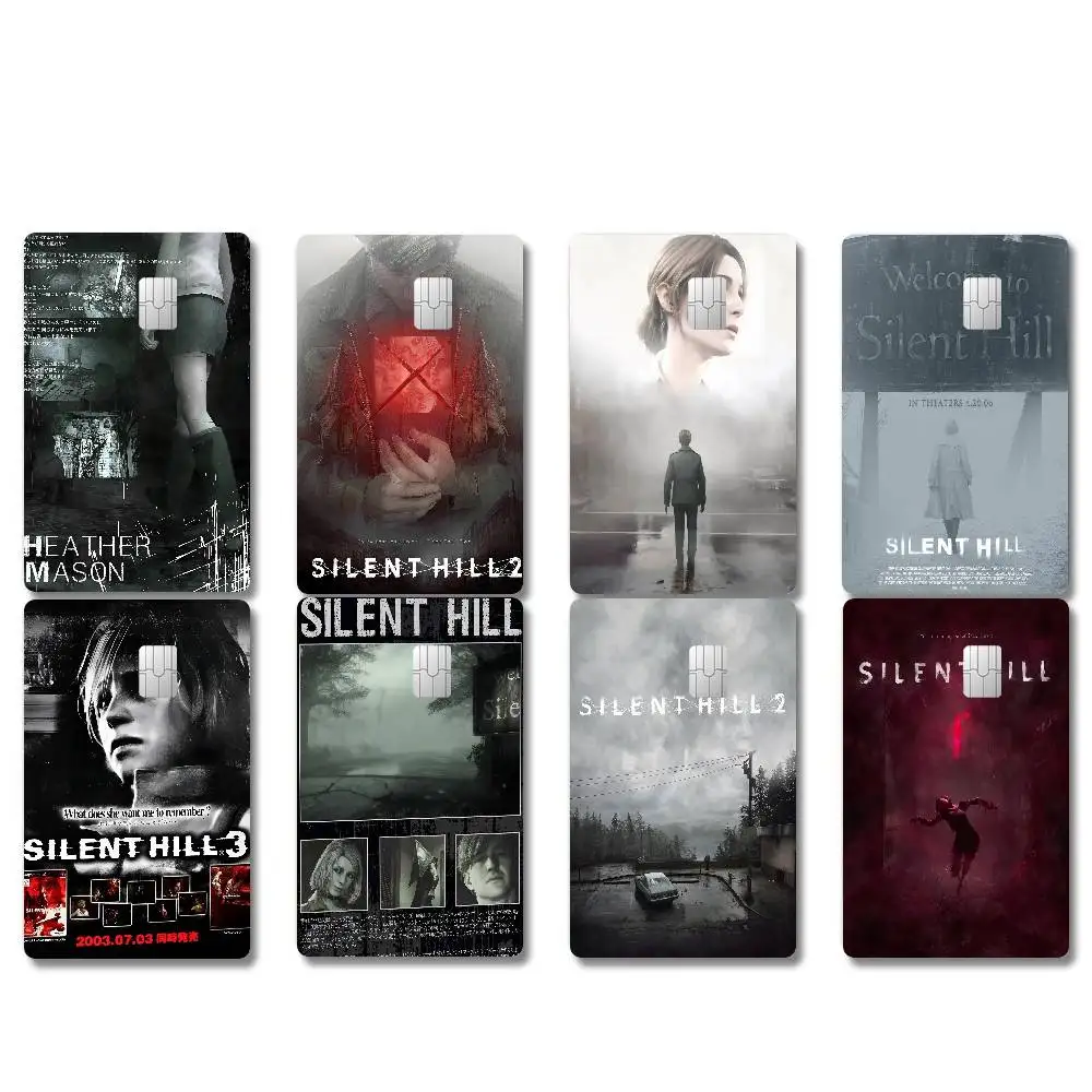 Heißer Verkauf: Klassisches Silent Hill 3 Spiel Anime 4-teiliges Set Film-Skin-Aufkleber für Bank-, Kredit- und Debitkarten