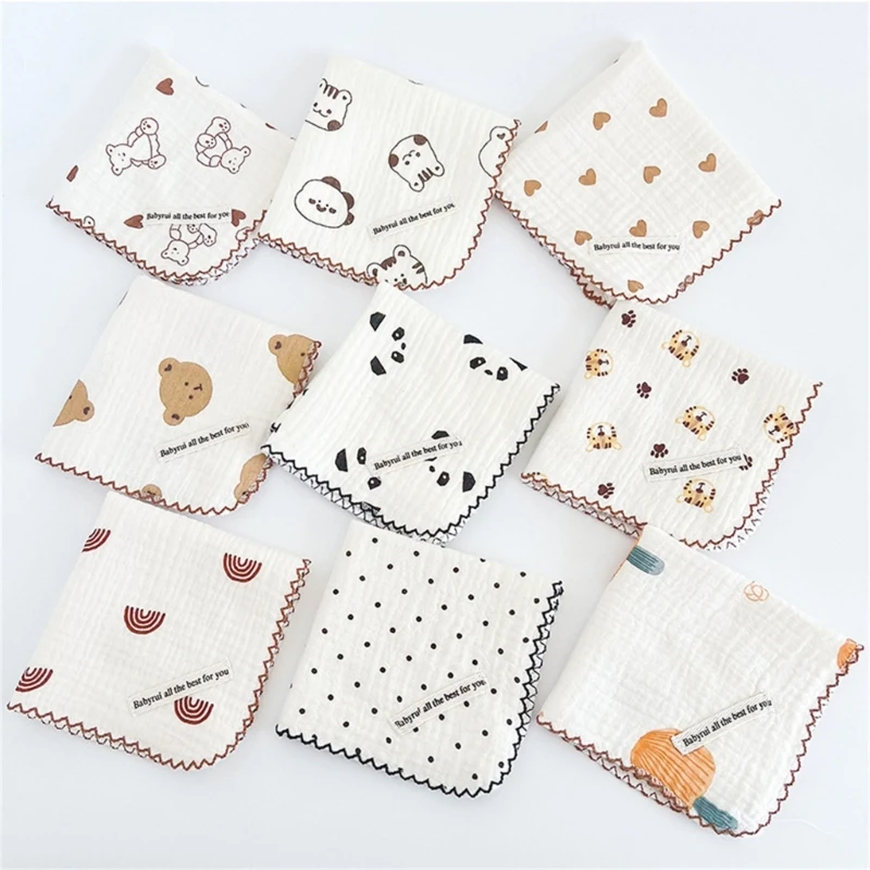 Cotton Towel Newborn Baby Items Muslin Baby Bibs Handkerchief Soft Saliva Towel  Feeding Burp Cloths Facecloth